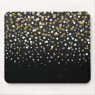  Girly Gold Glitter Stippen Illustratie Muismat