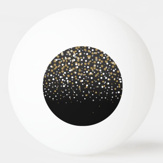 Girly Gold Glitter Stippen Illustratie Pingpongbal (Voorkant)