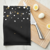  Girly Gold Glitter Stippen Illustratie Theedoek (Quarter Fold)