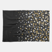  Girly Gold Glitter Stippen Illustratie Theedoek (Horizontaal)