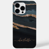 Girly Gold Glitter Stylish Chic Name Persoonlijk Case-Mate iPhone Case (Achterkant)