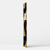 Girly Gold Glitter Tiger Stripe Name Case-Mate iPhone Case (Achterkant / Rechts)