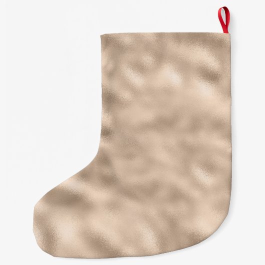 Girly Gold Glitzy Glitter Sparkle Naam Grote Kerstsok (Achterkant)