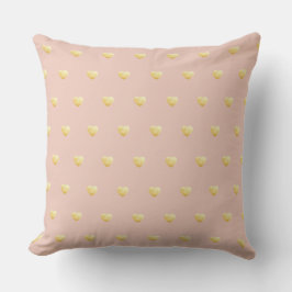 Girly Gold Hearts op Blush Pink Kussen