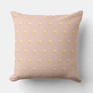 Girly Gold Hearts op Blush Pink Kussen