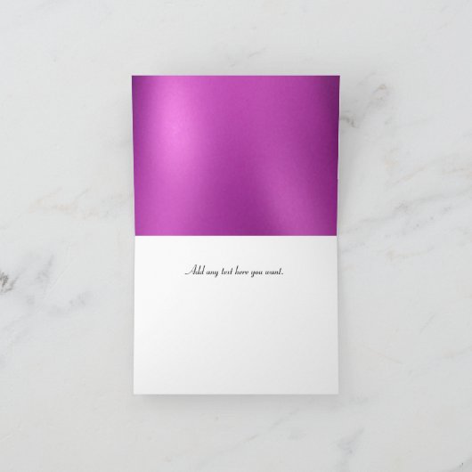 Girly Gold Lip Print Dank je kaart (Binnen)