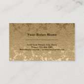 Girly Gold Modern Bloemenkapper Metallic Visitekaartje (Achterkant)