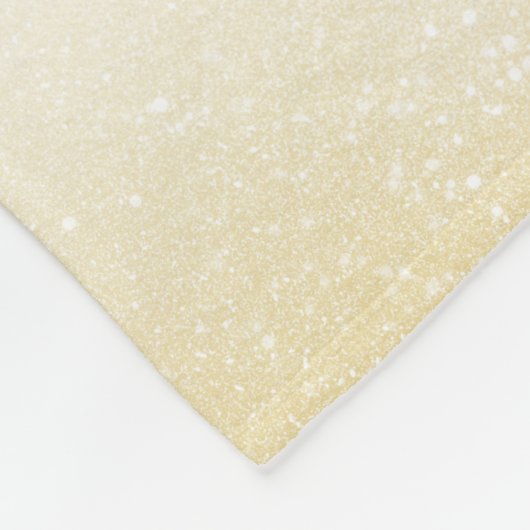 Girly Gold Modern Chic Monogram Elegant Glitter Fleece Deken (Hoek)