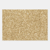 Girly Gold Ombre Waterverf Glitter Inpakpapier Vel (Voorkant 3)