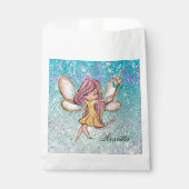 Girly Gold Paars Blue Glitter Sparkle Fairy Dust Bedankzakje (Voorkant)