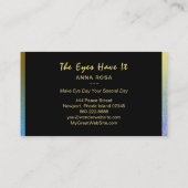 *~* Girly Gold PAARSE BLUE Lashes Extensions Brows Visitekaartje (Achterkant)