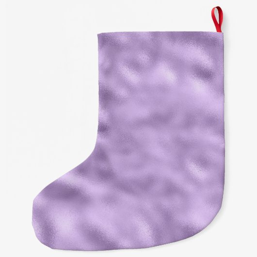 Girly Gold Paarse Glitzy Glitter Sparkle Naam Grote Kerstsok (Achterkant)