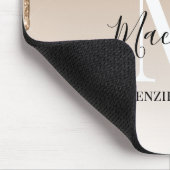 Girly Gold Pink Glitter Monogram Naam Muismat (Hoek)