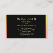 *~* Girly Gold Pink Peach Lashes Extensions Brows Visitekaartje (Achterkant)