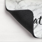 Girly Gold Sparkles Grey Marble Monogram Muismat (Hoek)