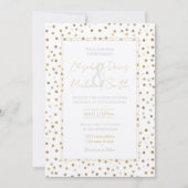 Girly Gold Stippen Confetti White Design Kaart (Voorkant)