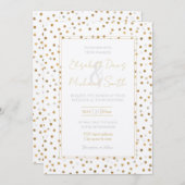 Girly Gold Stippen Confetti White Design Kaart (Voorkant / Achterkant)