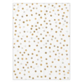 Girly Gold Stippen Confetti White Design Tafelkleed (Voorkant)