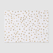 Girly Gold Stippen Confetti White Design Tissuepapier (Voorkant)