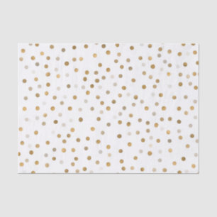 Girly Gold Stippen Confetti White Design Tissuepapier