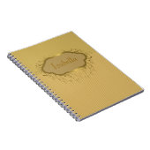 Girly Gold Stripe-laptop Notitieboek (Rechterzijde)