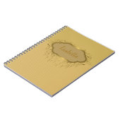 Girly Gold Stripe-laptop Notitieboek (Linkerzijde)