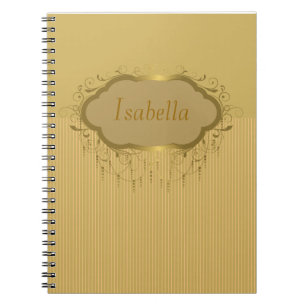 Girly Gold Stripe-laptop Notitieboek