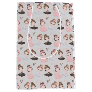 Girly Golden Pink Blue Waterverf Ballerinas  Medium Cadeauzakje