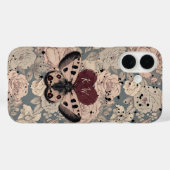Girly Gothic Butterfly Moth Rozen Grunge Monogram Case-Mate iPhone Case (Achterkant (horizontaal))