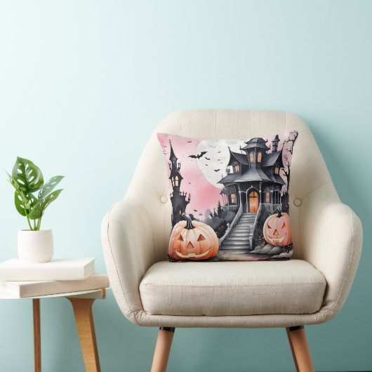 Girly Gothic Nightfall Haunted Mansion Kussen (Stoel)