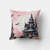 Girly Gothic Nightfall Haunted Mansion Kussen (Achterkant)