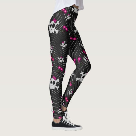 Girly Gothic Skulls Leggings (Rechts)
