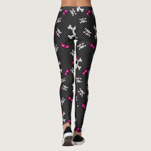 Girly Gothic Skulls Leggings (Achterkant)