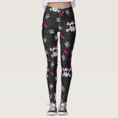 Girly Gothic Skulls Leggings (Voorkant)