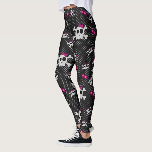 Girly Gothic Skulls Leggings (Links)
