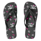 Girly Gothic Skulls Teenslippers (Voetbed)