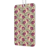Girly Goud Roze Bloemen Luipaard Print Luchtverfrisser (Links)