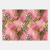 Girly Goud Roze Leopard Inpakpapier Vel (Voorkant)