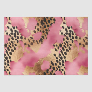 Girly Goud Roze Leopard Tissuepapier