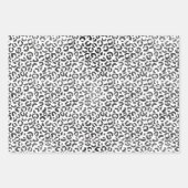 Girly Goud Roze Zwart Wit Luipaard Print Glitter Inpakpapier Vel (Voorkant 2)