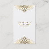 girly gouden kanten ontwerp visitekaartje (Voorkant)