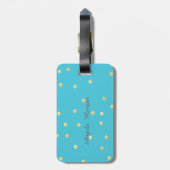 Girly Gouden Stippen  Persoonlijk Monogram Bagagelabel (Achterkant verticaal)