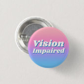 Girly Gradient Pink Blue Vision gestoord Ronde Button 3,2 Cm (Voorkant /achterkant)