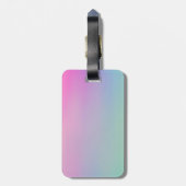 Girly gradient roze eenvoudig initiaal bagagelabel (Achterkant verticaal)