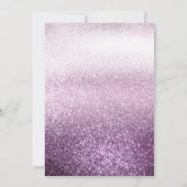 Girly Grape Paarse Triple Glitter Bachelorette Kaart (Achterkant)