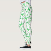 Girly green butterfly whimsical patterned leggings (Links)