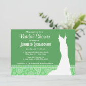 Girly Green Paisley Kaart (Staand voorkant)