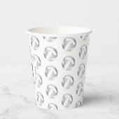 Girly grijs zilveren volleyballen verjaardagsfeest papieren bekers (Links)