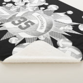 girly grijze volleyballen en sterren sherpa deken (3/4)