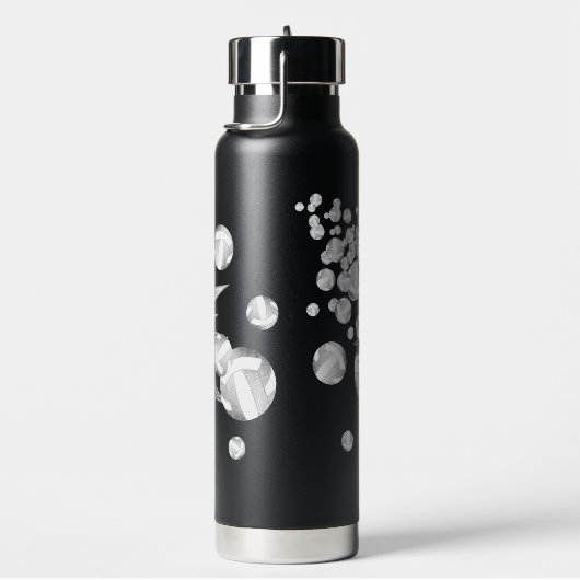 girly grijze volleyballen en sterren waterfles (Rechts)